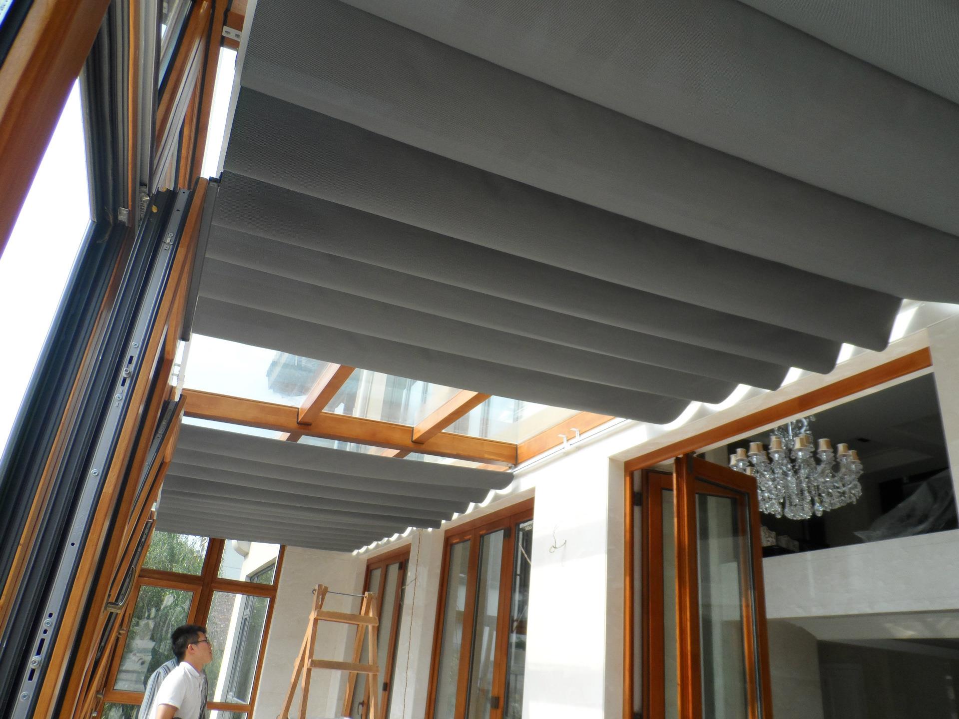 南昌厂家直销天幕帘 别墅阳光房玻璃房 遮阳隔热